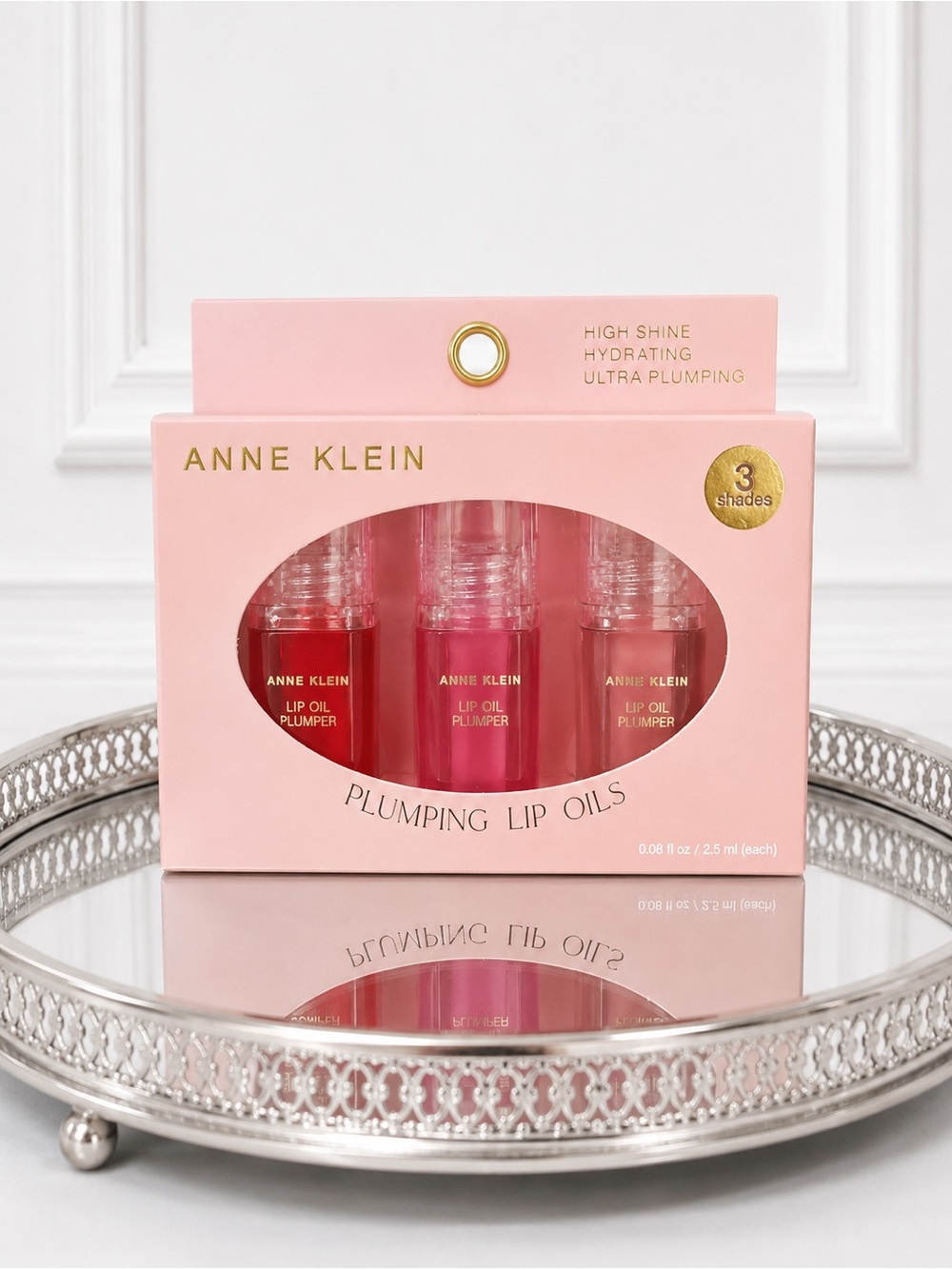 Anne Klein Plumping Lip Oils Trio - Red & Pink Shades